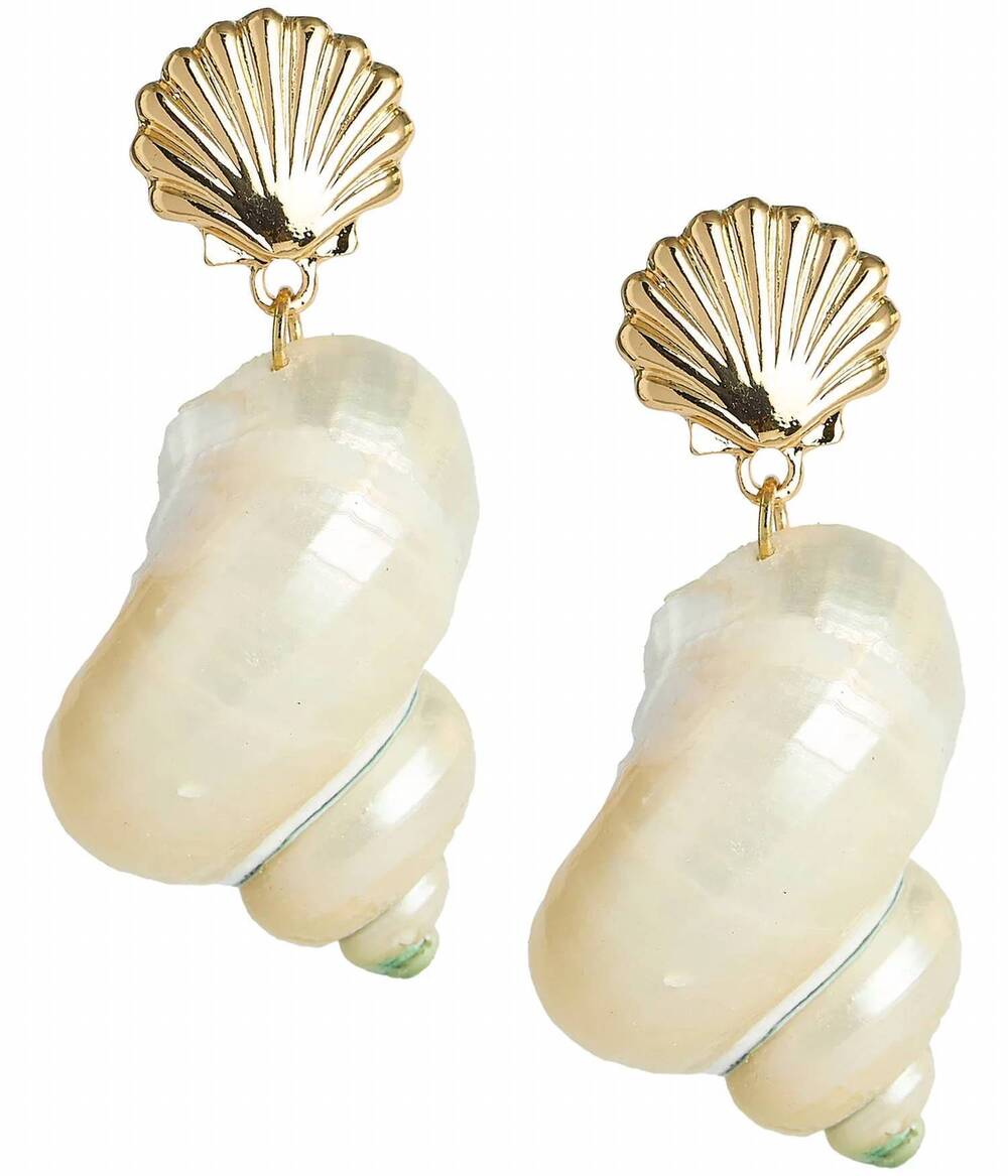 NEW SAMMY B shell earrings in white